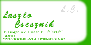 laszlo csesznik business card